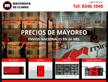Tablet Screenshot of mayoristadeclimas.com